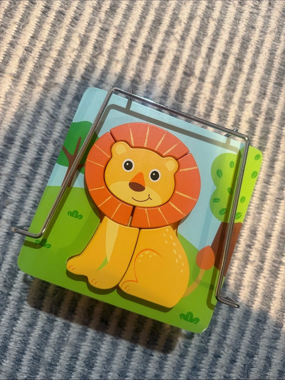 Fat Brain Toys My First Easy Grasp Puzzle Set of Four: Animals and Stand